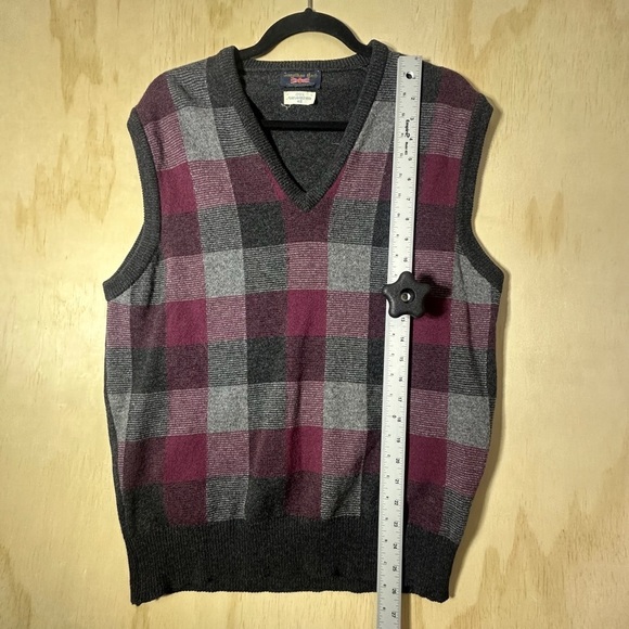 Vintage Jonathan Bach Sweater Vest 100% Pure Lambs Wool Men’s Size 42 - Picture 6 of 9